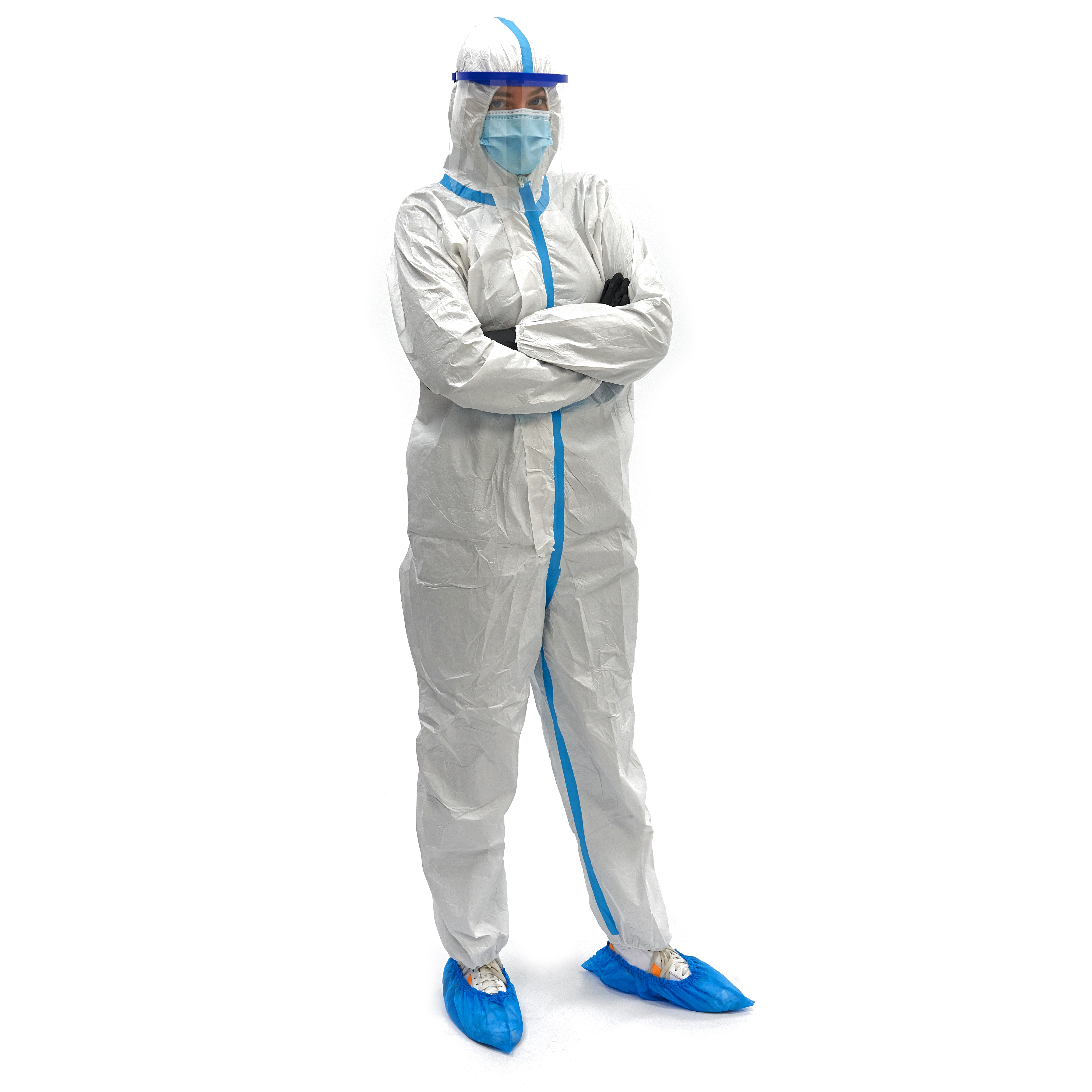 COVE-D-L Romed Disposable Coveralls, Cat III, microporous, packed per piece, 50 pcs in a carton. Size: Large

• 60 grams