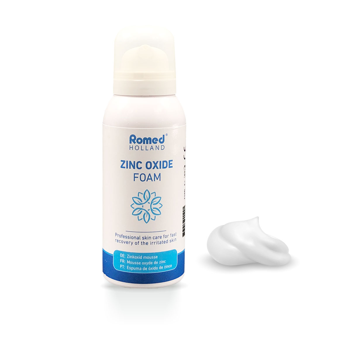 ZINC-125 Espuma de óxido de zinc Romed, 125 ml, 12 unidades en una caja de cartón.